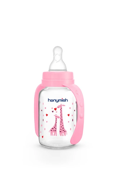 Kulplu Doğal Cam Biberon 125 ml - Resim 4