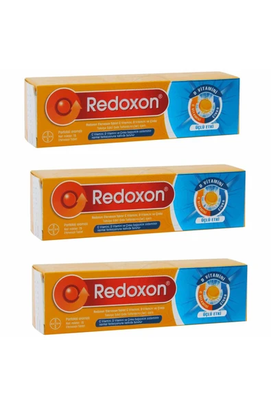 Üçlü Etki C Vitamini D Vitamini Çinko Efervesan 15 Tablet 3 Adet ürün görseli 1