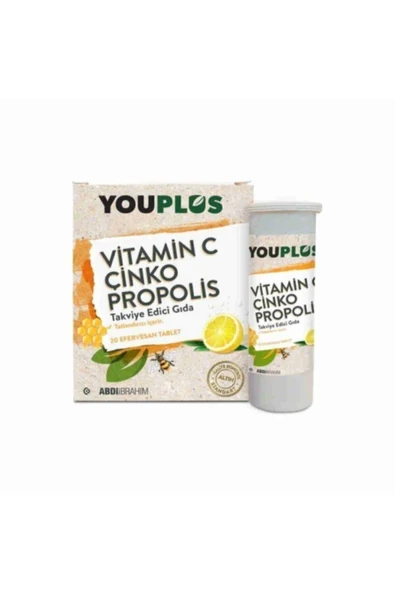 Vıtamin C ve Çinko  Propolis 20 Efervesan Tablet ürün görseli 1