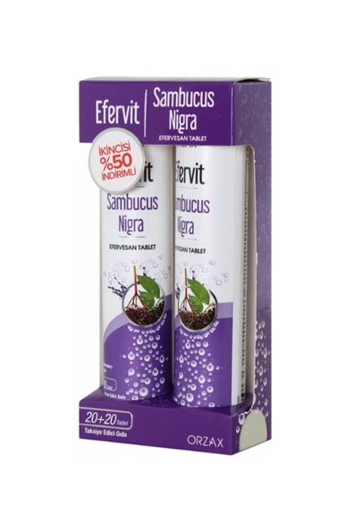 Efervit Sambucus Nigra 20 Efervesan Tablet - İkincisi %50 ürün görseli 1