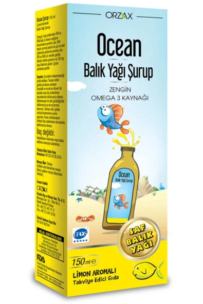 Ocean Balık Yağı Şurubu Limon Aromalı 150 ml ürün görseli 1