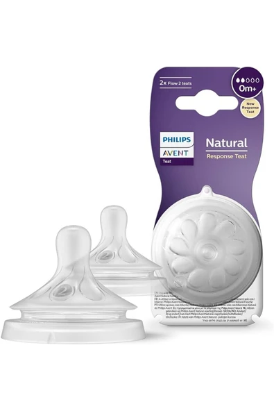 Avent Natural Response 2'li Biberon Emziği, 2 Numara, 0 Ay+ ürün görseli 1
