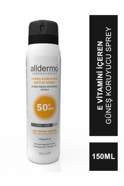SPF 50 İNVİSİBLE GÜNEŞ KORUYUCU ŞEFFAF SPREY 150 ML ürün görseli 1