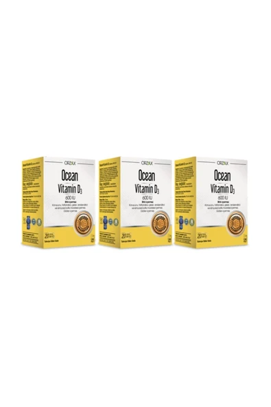 Ocean Vitamin D3 600 Iu 20 Ml (3 Kutu) ürün görseli 1