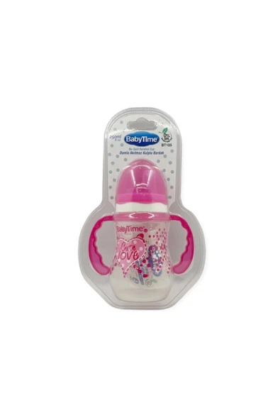 Baby Time Damla Akıtmaz Kulplu Bardak 250 Ml - Pembe ürün görseli 1
