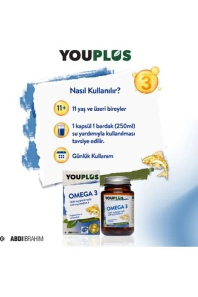 Youplus Omega 3 1000 Mg 30 Kapsül - Resim 3