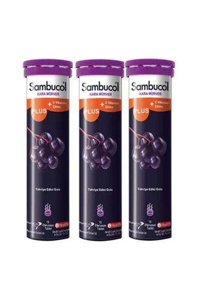 Sambucol Plus 15 Efervesan Tablet 3 Adet ürün görseli 1