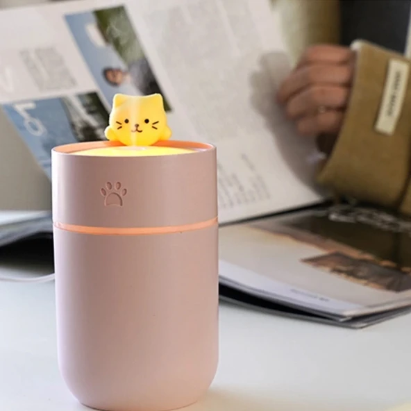 Isınan Kedi Mini USB Sessiz Hava Nemlendiricisi ürün görseli 1
