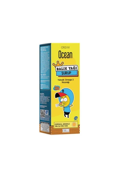 Ocean Balık Yağı Portakal Aromalı Omega 3 Kral Şakir 150 Ml ürün görseli 1