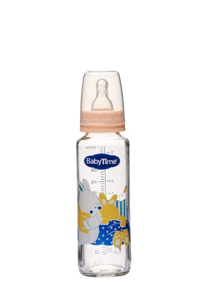 Baby Time Bt073 Klasik Cam Biberon 250 Ml - Krem ürün görseli 1