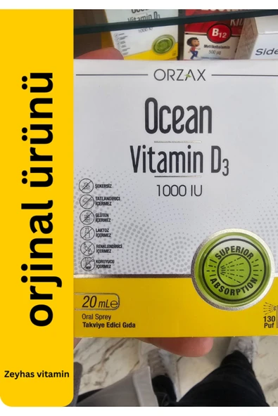 Ocean Vitamin D3 1000 IU Sprey 20ml ürün görseli 1