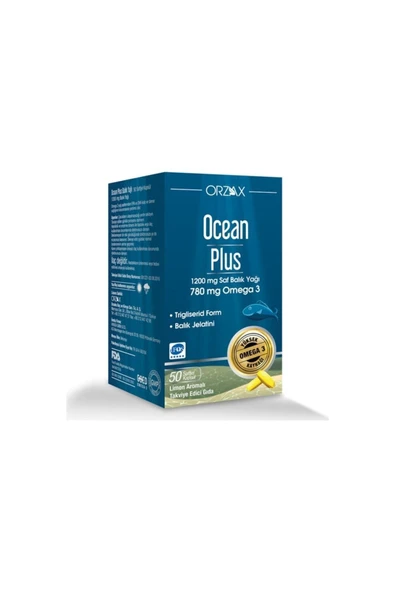 Ocean Plus 1200 Mg Balık Yağı 50 Kapsül Limon Aromalı ürün görseli 1