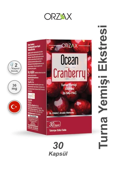 Ocean Cranberry Turna Yemişi Ekstresi 36 mg Pac 30 Tablet ürün görseli 1