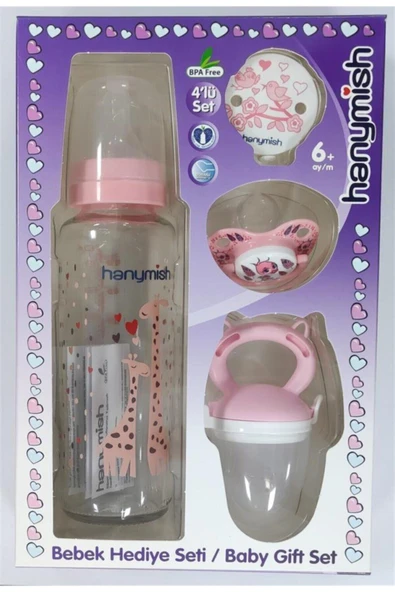 Pembe Bebek Hediye Seti 4'lü ürün görseli 1