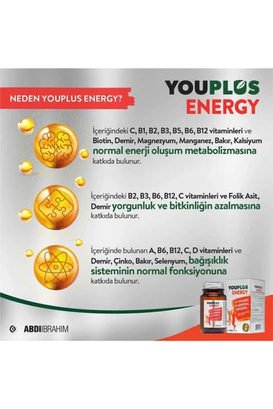 ENERGY VİTAMİN MİNERAL 30 TABLET - Resim 5