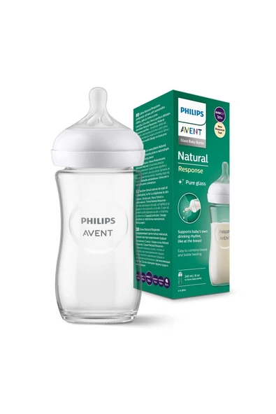 Natural Response Cam Biberon 1 Ay+ 240 ml, Tepkili Biberon Emziği SCY933/01 ürün görseli 1