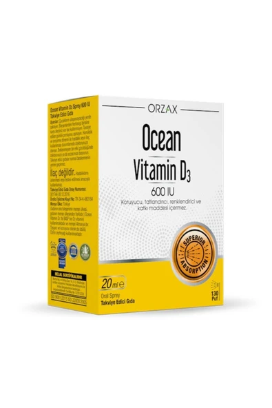 Vitamin D3 600 IU Sprey 20ml ürün görseli 1