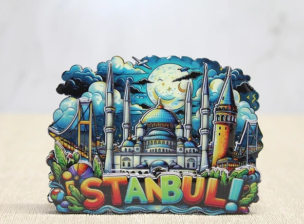 Ahşap İstanbul Temalı Magnet - Model 2 ürün görseli 1