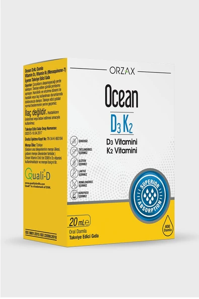 Ocean D3K2 Damla 20 ml ürün görseli 1
