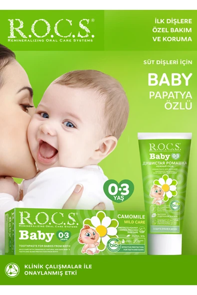 Rocs Baby 0-3 Yaş Papatya Özlü Diş Macunu ürün görseli 1