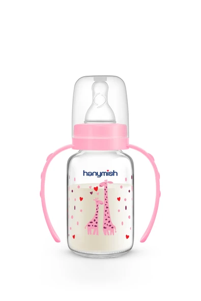 Kulplu Doğal Cam Biberon 125 ml - Resim 3
