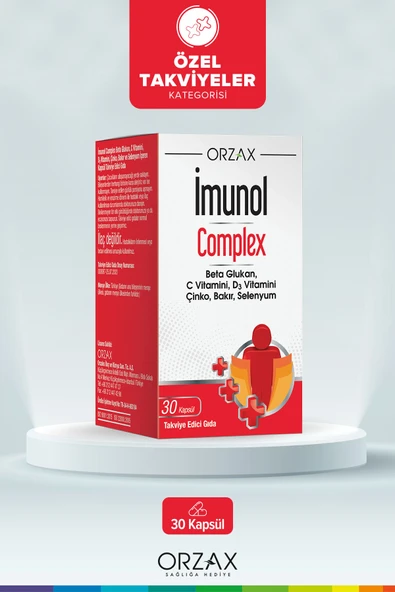 Orzax Imunol Complex Takviye Edici Gıda 30 Kapsül ürün görseli 1