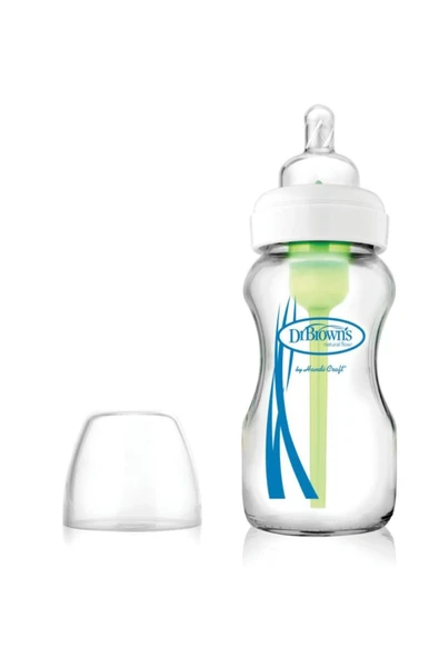 Dr Brown's Natural Flow Geniş Ağız 9oz/ 270 Ml Cam Biberon Tekli Paket ürün görseli 1