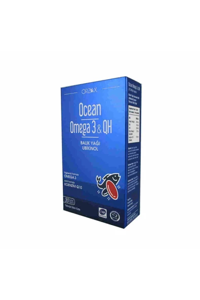 Omega 3 & QH 30 Yumuşak Kapsül Omega 3 İçeren Zenginleştirilmiş Gıda Takviyesi ürün görseli 1