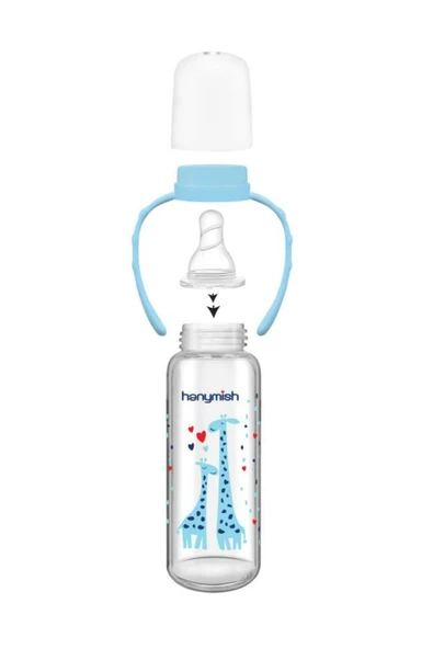 Kulplu Cam Biberon 240 Ml ürün görseli 1