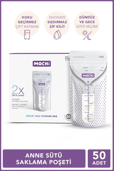 MOCHI  Süt Saklama Poşeti (50 Adet) ürün görseli 1
