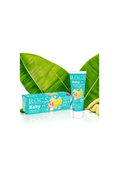 R.O.C.S. Baby 0-3 Yaş Muz Püresi Tadında Bebek Diş Macunu 45G ürün görseli 1