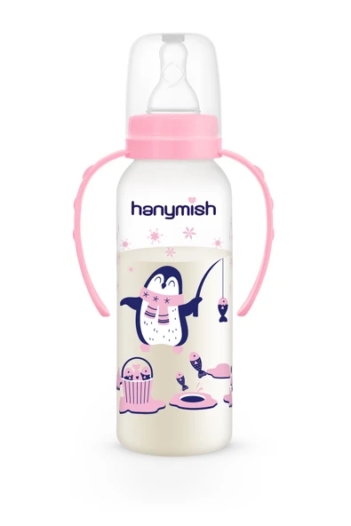 433 Kulplu Pp Biberon (240 ML) Pembe ürün görseli 1