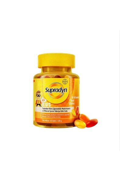 Kids Multivitamin Ve Mineral Içeren Çiğnenebilir 60 Tablet ürün görseli 1