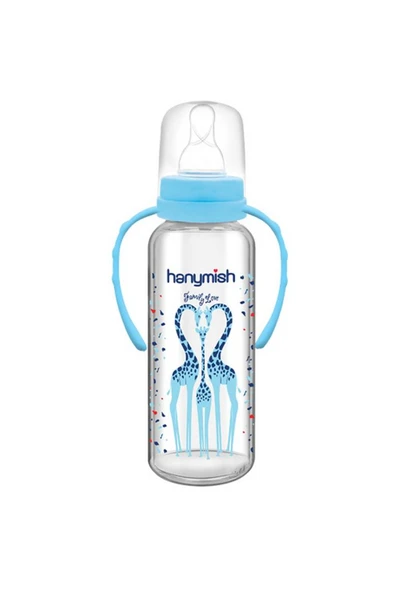 402 Kulplu Cam Biberon 240 ml ürün görseli 1