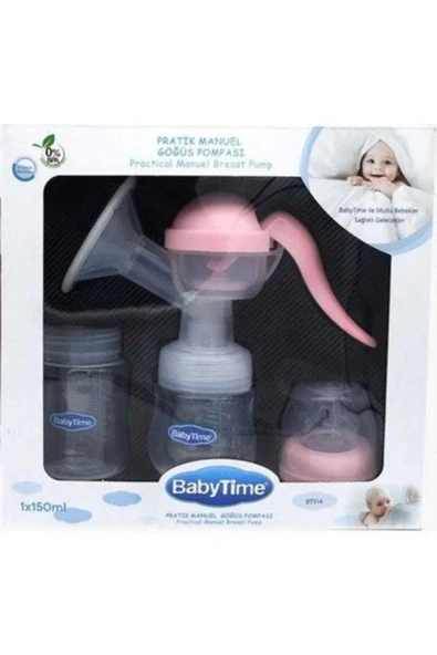 Baby Time Manuel Göğüs Pompası Seti Pembe ürün görseli 1