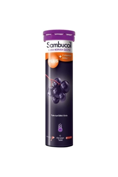 Plus Kara Mürver + C Vitamini Çinko Takviye Edici Gıda 15 Tablet ürün görseli 1