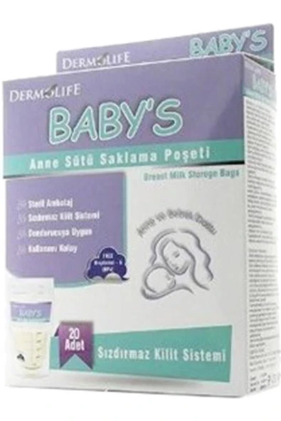 Baby's Anne Sütü Saklama Poşeti 20 Adet 2'li ürün görseli 1