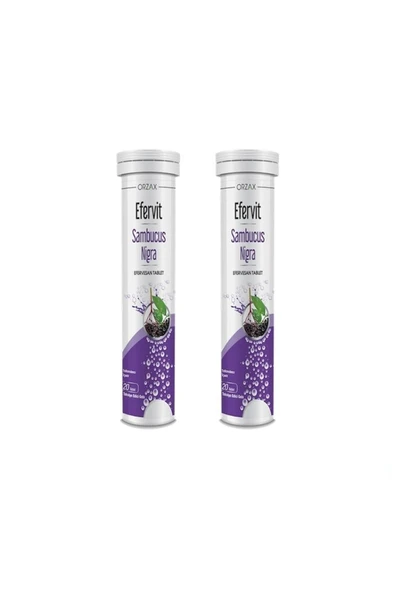 Efervit Sambucus Nigra Efervesan 20 Tablet x 2 Adet ürün görseli 1
