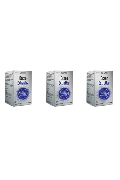 Ocean Extramag 200 Mg Magnezyum 60 Tablet 3'lü Paket ürün görseli 1