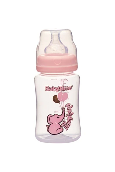 Silikon Uçlu Geniş Ağızlı Biberon 250ml - Pembe ürün görseli 1