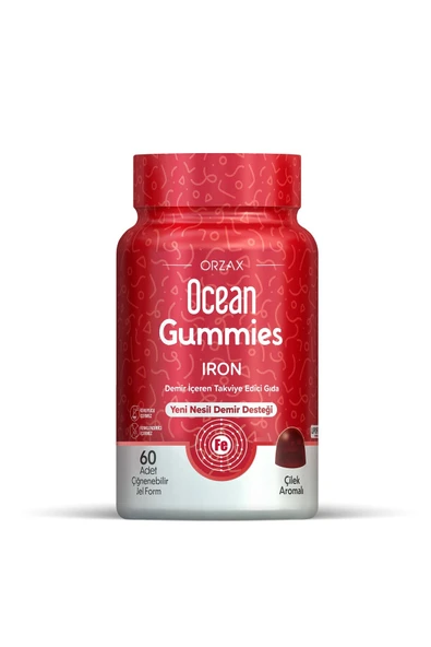 Gummies Iron Demir İçeren Takviye Edici Gıda 60 Çiğnenebilir Jel Form ürün görseli 1