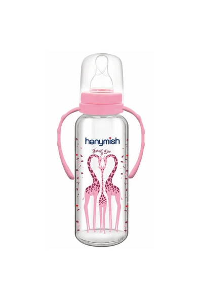 402 Kulplu Cam Biberon 240 ml ürün görseli 1