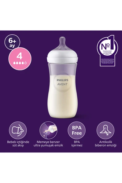 Doğal Tepkili PP Biberon, 330ml, 6+ Ay, SCY906/01 ürün görseli 1