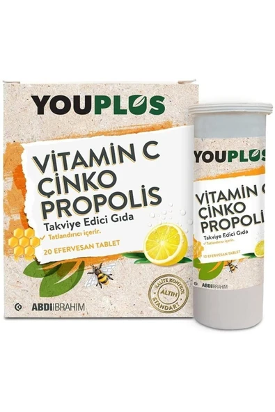 Vitamin C Çinko Propolis 20 Efervesan Tablet ürün görseli 1