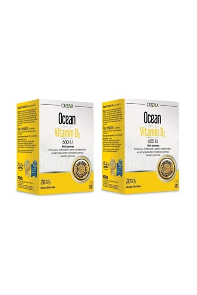 Ocean Vitamin D3 600 Iu 20 Ml Sprey 2 Kutu ürün görseli 1