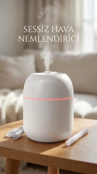 Hava Nemlendirici 220ml Buhar Makinesi, Çocuk Odası ve Ofis kullanımına uygun, Sessiz ve Hafif cihaz ürün görseli 1