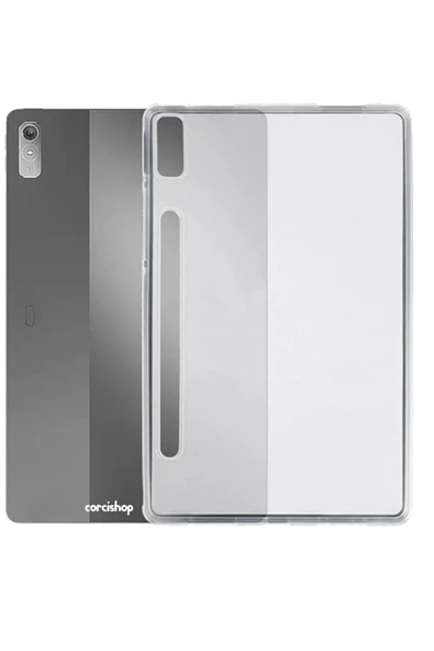 corcishop Lenovo Tab P12 ZACH0125TR 12.7 İnç Kılıf Şeffaf Darbeye Dayanıklı Silikon Kılıf ürün görseli 1
