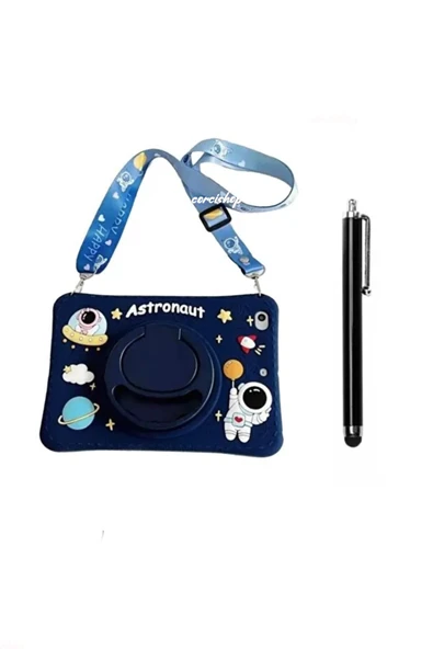 corcishop Lenovo Tab K11 Gen 2 TB336FU / TB336ZU 11inç Uyumlu Askılı Astronot Kılıf Standlı Çocuklara Özel ürün görseli 1