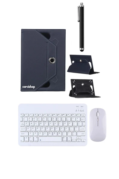 corcishop TAB 11 Gen2 11İnç Kılıf Universal Standlı + Bluetooth Klavye Mouse Set + Kalem ürün görseli 1