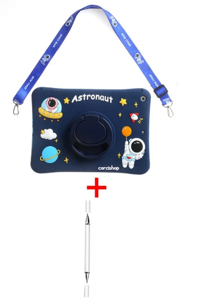 corcishop Lenovo Tab M11 /tab K11 11inç 2024 Uyumlu Kılıf Astronot Standlı Çocuk Kılıfı + Tablet Kalemi ürün görseli 1